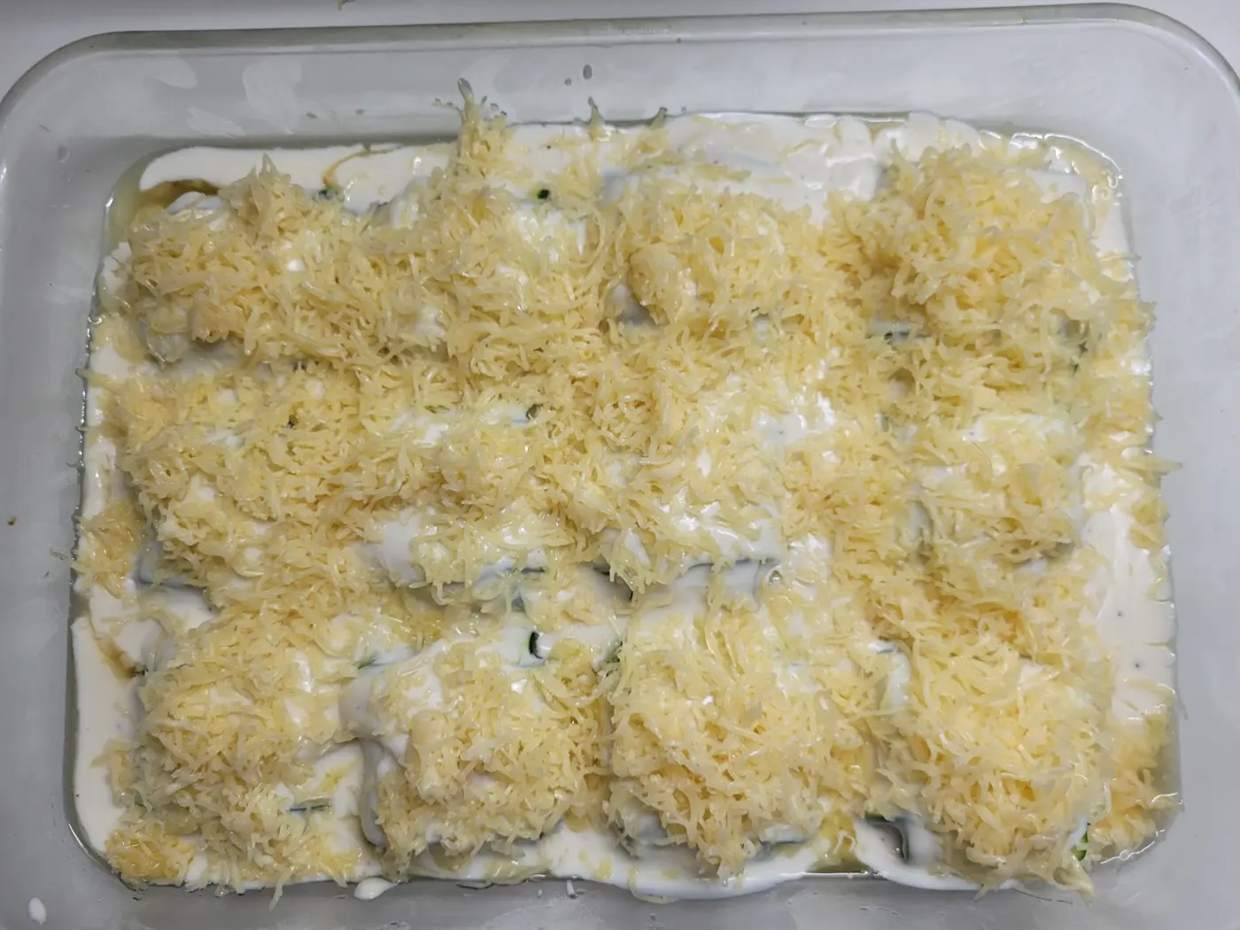 Canelones de calabacín con farsa de gambas: foto del paso a paso