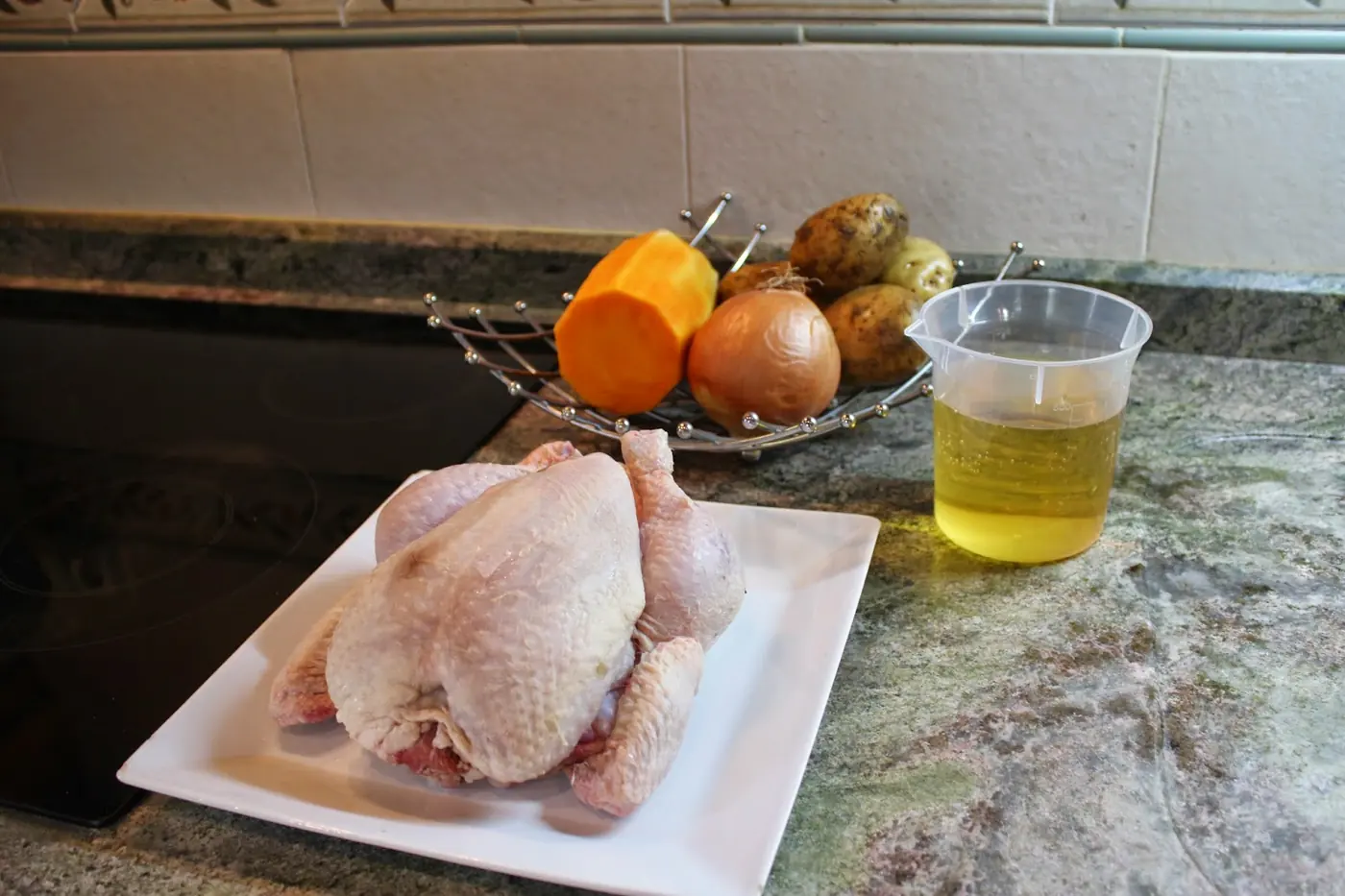 Pollo a la sidra con calabaza: foto del paso a paso