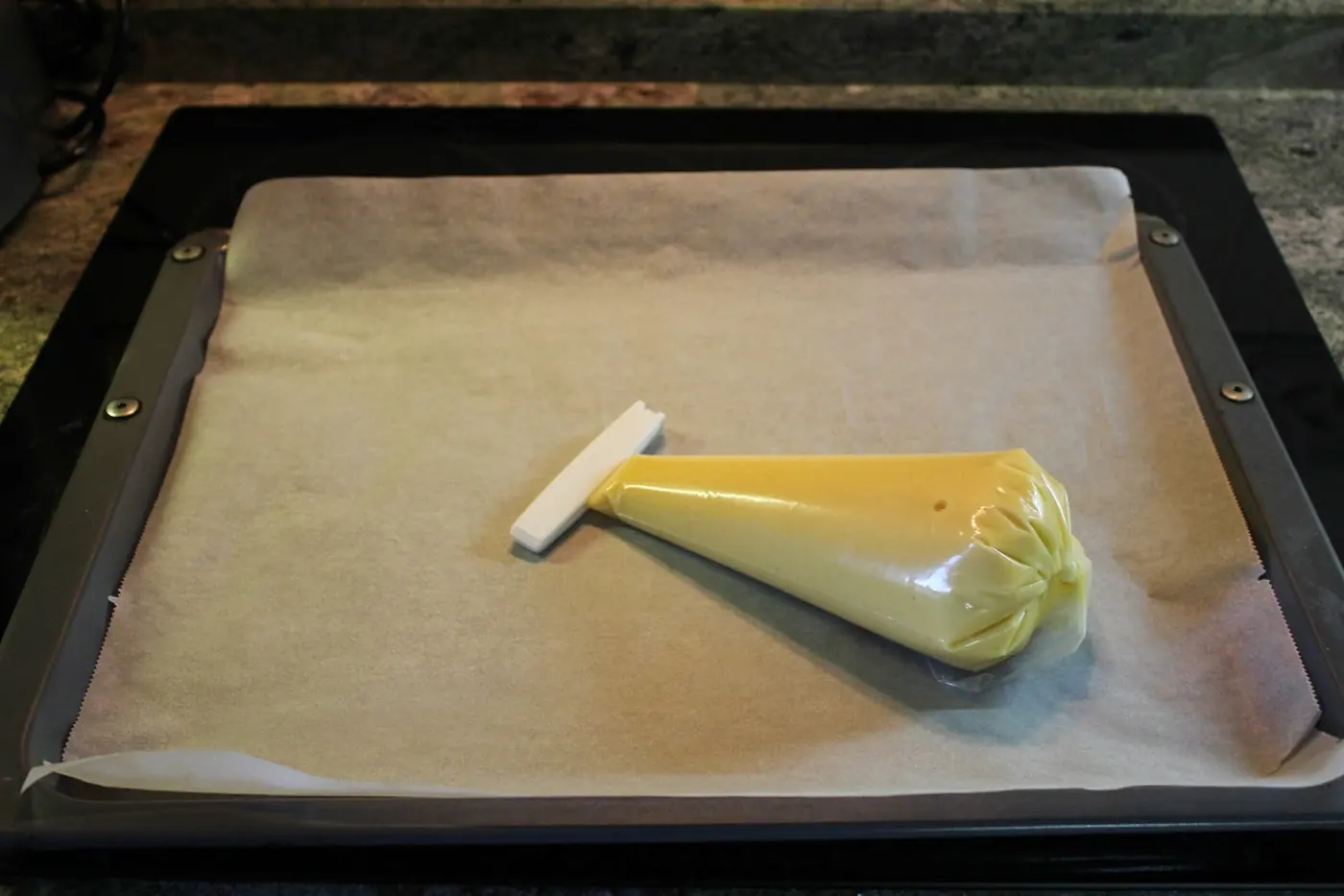 Eclairs rellenos: foto del paso a paso