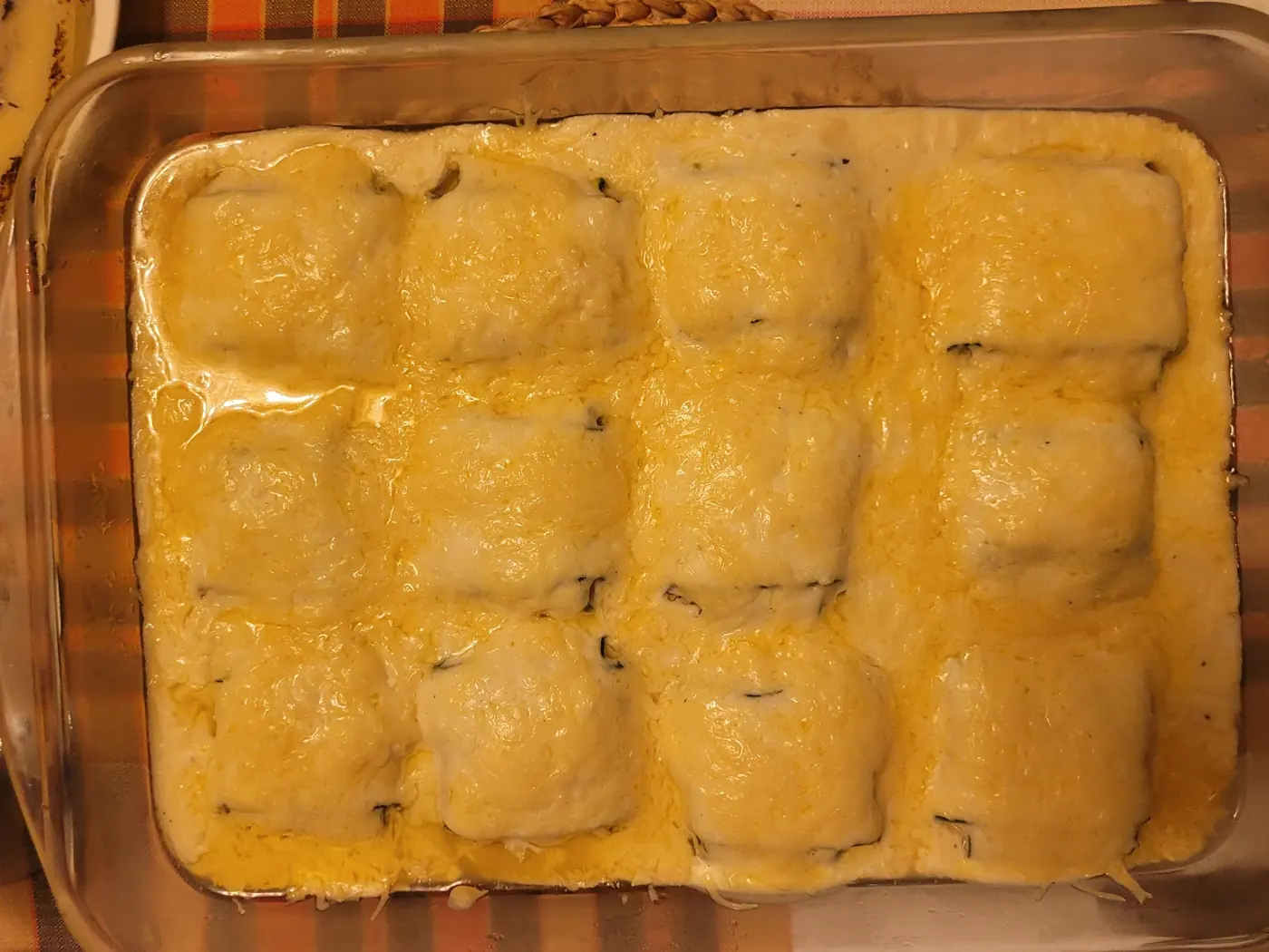 Canelones de calabacín con farsa de gambas: foto del paso a paso