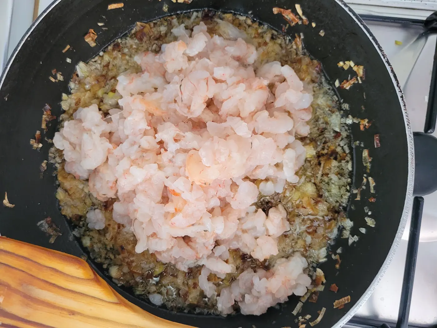 Canelones de calabacín con farsa de gambas: foto del paso a paso