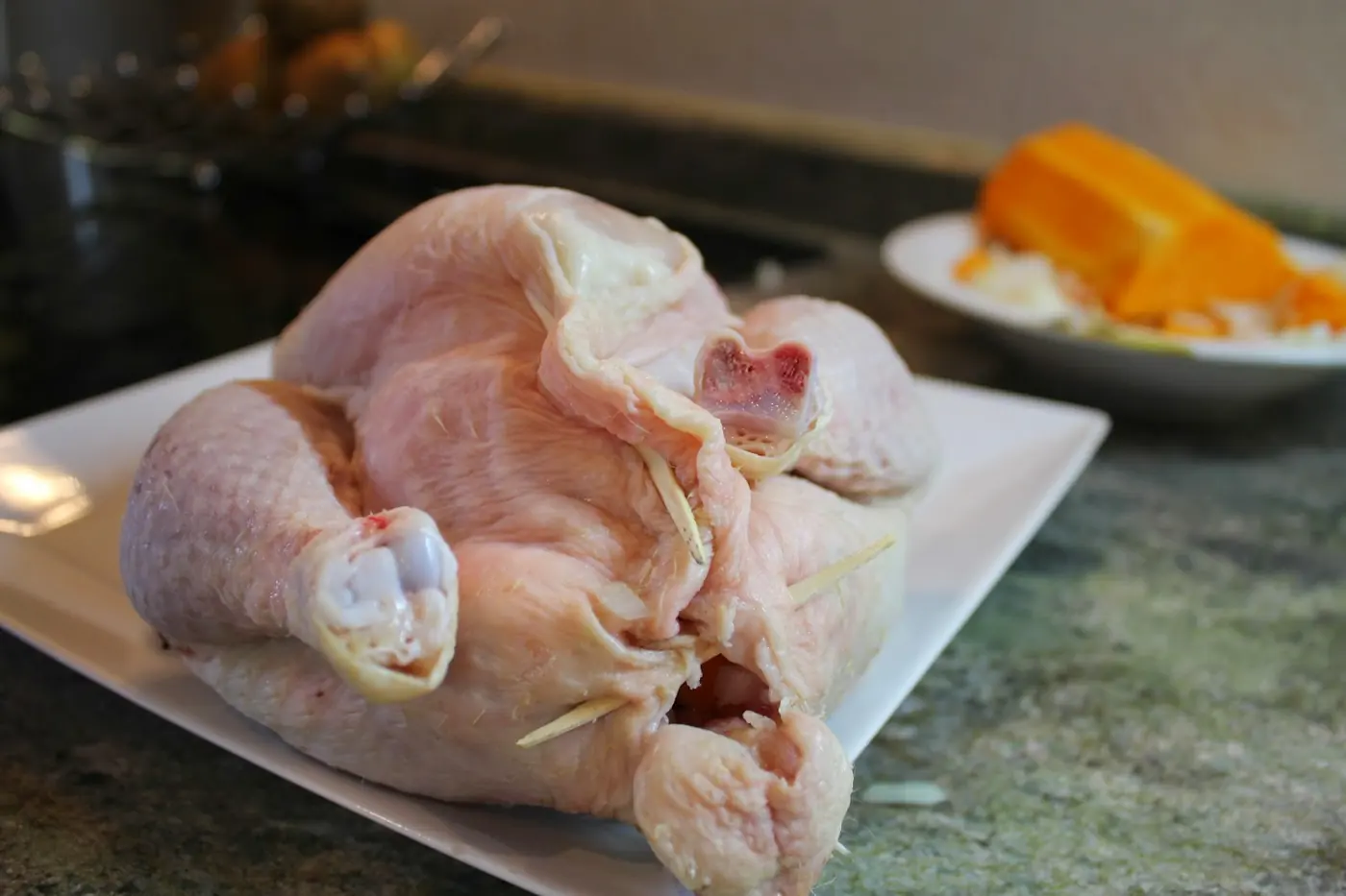 Pollo a la sidra con calabaza: foto del paso a paso